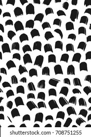 Ink abstract seamless pattern. Background with artistic strokes in black and white sketchy style. Design element for backdrops and textile.