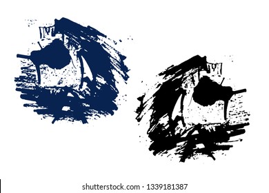 ink abstract spot. hand-drawn vector illustration on white background