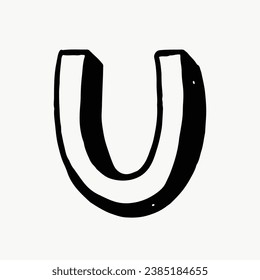 Ink alphabet hand drawn vector lettering isolated on white background