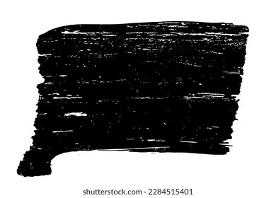 Ink black abstract paint stroke isolated on white background. Vector design elements, illustration, EPS 10.