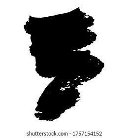 Ink black blot. Abstract stain. Isolate on a white background. Vector illustration
