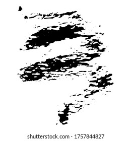 Ink black blot. Abstract stain. Isolate on a white background. Vector illustration