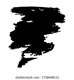 Ink black blot. Abstract stain. Isolate on a white background. Vector illustration
