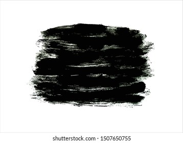 ink black brush strokes background vector design element