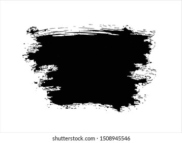 ink black brush strokes background vector design element