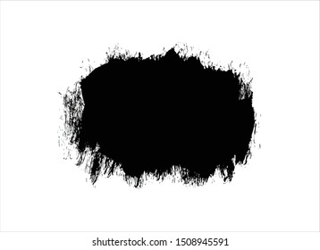 ink black brush strokes background vector design element