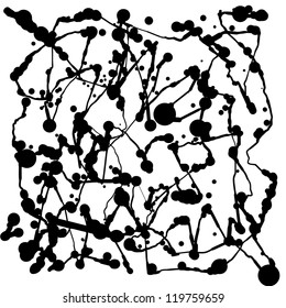 Ink Black Grunge Splat Background