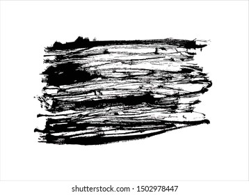 ink black paint stroke background vector watercolor