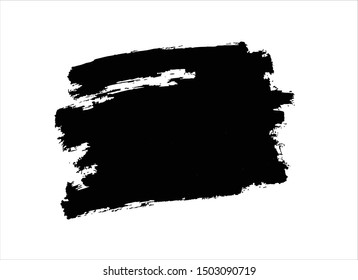 ink black paint stroke background vector watercolor