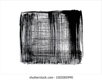 ink black paint stroke background vector watercolor