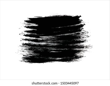 ink black paint stroke background vector watercolor