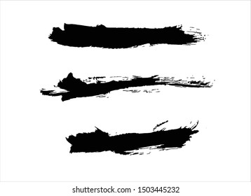 ink black paint stroke background vector watercolor