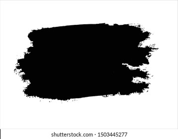 ink black paint stroke background vector watercolor