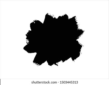 ink black paint stroke background vector watercolor