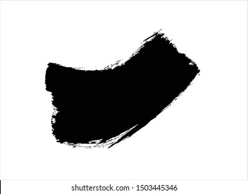 ink black paint stroke background vector watercolor