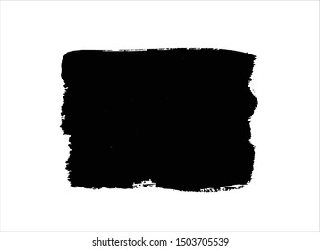 ink black paint stroke background vector watercolor