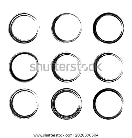 ink black stroke element, brush ornament.