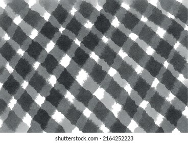 Ink Black Watercolor Square Stripes Overlapping