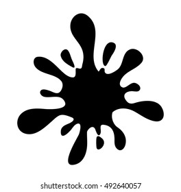 ink blob, blot, splash silhouette vector symbol icon design. Beautiful illustration isolated on white background
