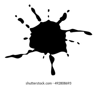 ink blob, blot, splash silhouette vector symbol icon design. Beautiful illustration isolated on white background