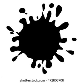 ink blob, blot, splash silhouette vector symbol icon design. Beautiful illustration isolated on white background
