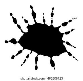 ink blob, blot, splash silhouette vector symbol icon design. Beautiful illustration isolated on white background

