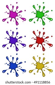 ink blob, blot, splash  vector symbol icon design. Beautiful illustration isolated on white background