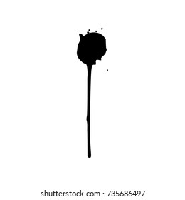ink  blob or drop isolated on white background