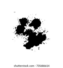 ink  blob or drop isolated on white background