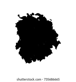 ink  blob or drop isolated on white background