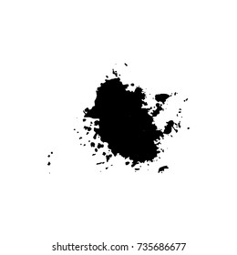 ink  blob or drop isolated on white background