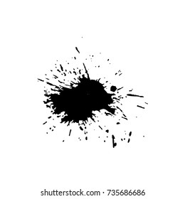 ink  blob or drop isolated on white background