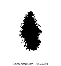 ink  blob or drop isolated on white background