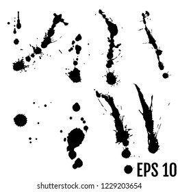 ink blobs isolated vector illustration for your design