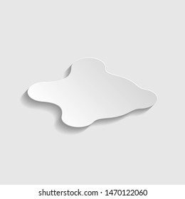 Ink blobs sign. Paper style icon. Illustration.