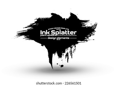 Ink blot collection - design template, stock vector - easy to use