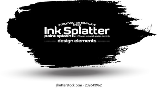 Ink blot collection - design template, stock vector - easy to use