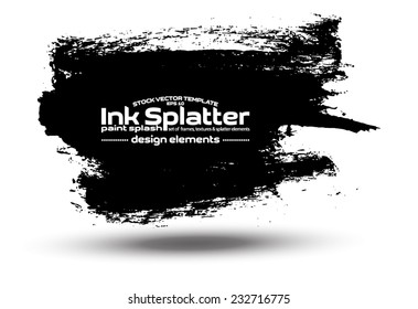 Ink blot collection - design template, stock vector - easy to use 