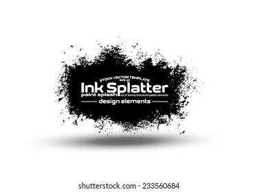 Ink blot collection - design template, stock vector - easy to use