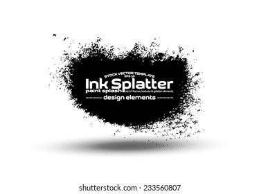 Ink blot collection - design template, stock vector - easy to use