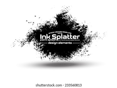 Ink blot collection - design template, stock vector - easy to use