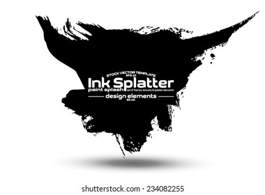 Ink blot collection - design template, stock vector - easy to use