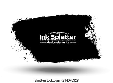 Ink blot collection - design template, stock vector - easy to use