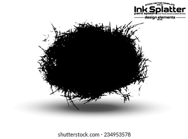 Ink blot collection - design template, stock vector - easy to use