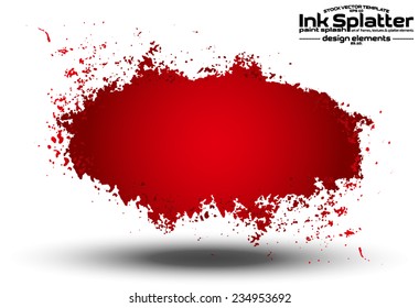 Ink blot collection - design template, stock vector - easy to use