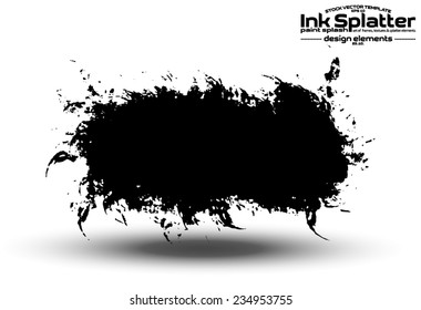 Ink blot collection - design template, stock vector - easy to use