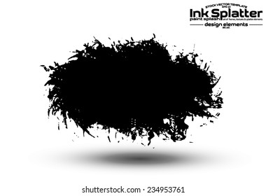 Ink blot collection - design template, stock vector - easy to use