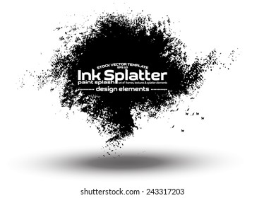 Ink blot collection - design template, stock vector - easy to use