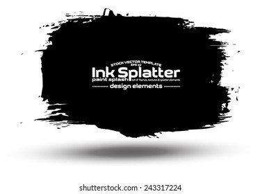 Ink blot collection - design template, stock vector - easy to use