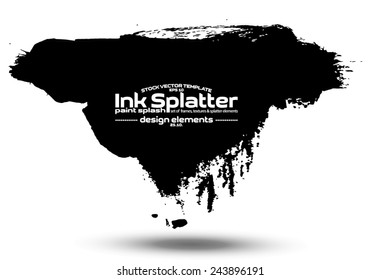 Ink blot collection - design template, stock vector - easy to use